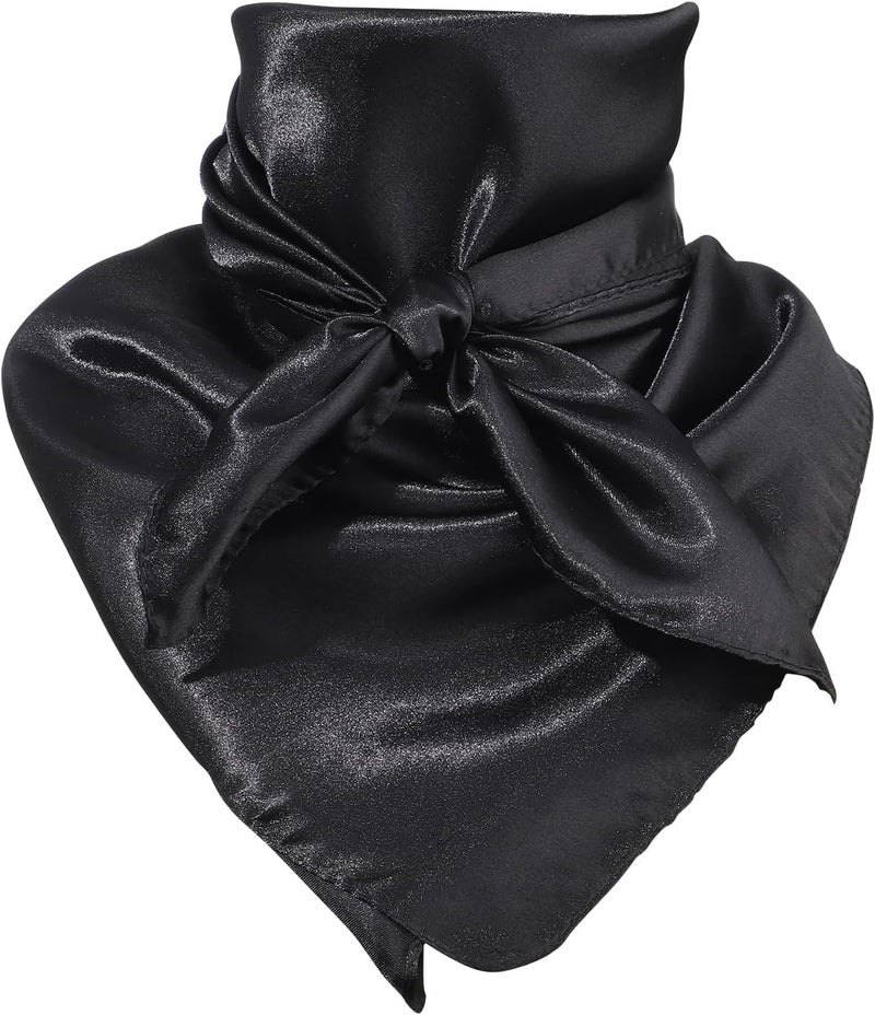 Molans 35 Inch Solid Color Wild Rag, Pure Cowboy Bandanas Oversize Western Neckerchief Bolo Head Scarf for Men Women - Image 1